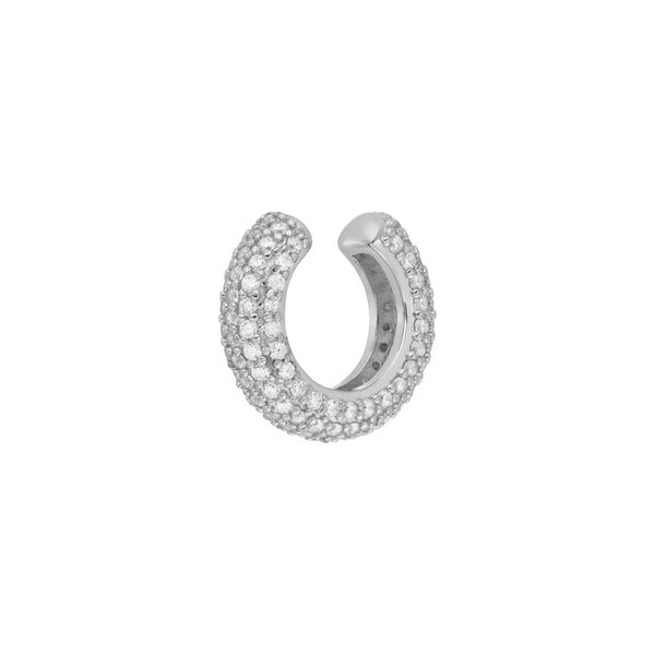 Silber Earcuff, PAVE Weiss