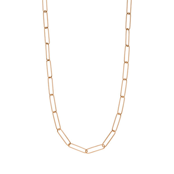 Silber Halskette, BIG SQUARE, Rosegold