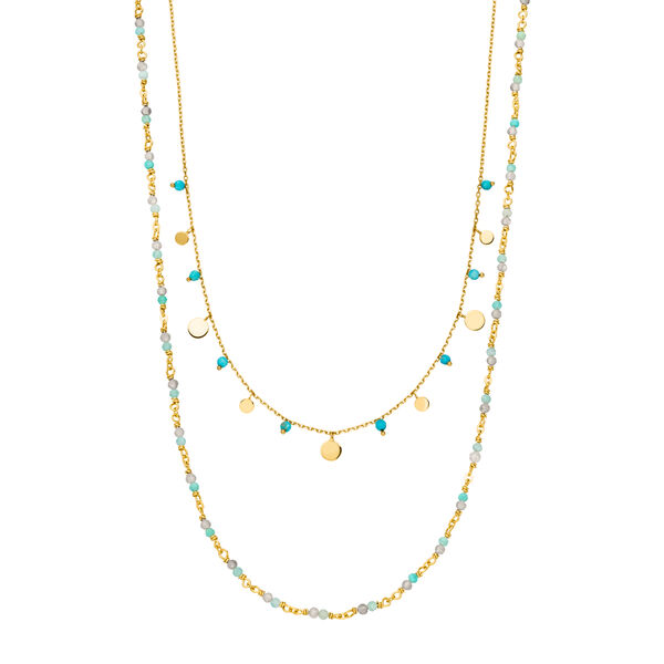 Silber Necklace Set Ocean Dream, Gelbgold