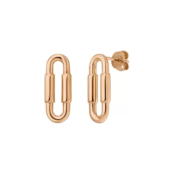Leaf Jewelry Silber Ohrstecker, Rosegold, Karabiner