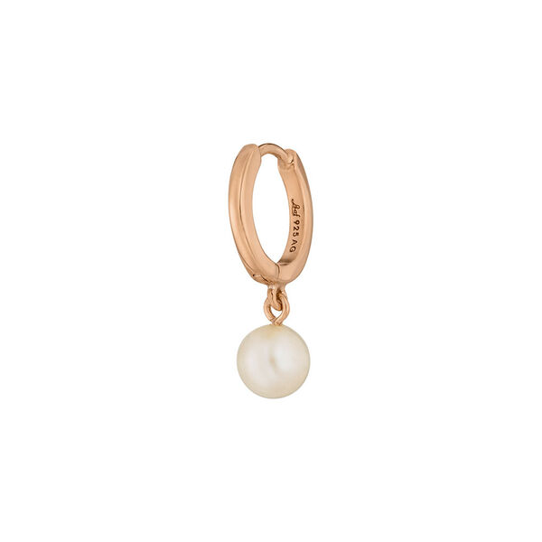 Single Creole PEARL, 18 K Rosegold vergoldet