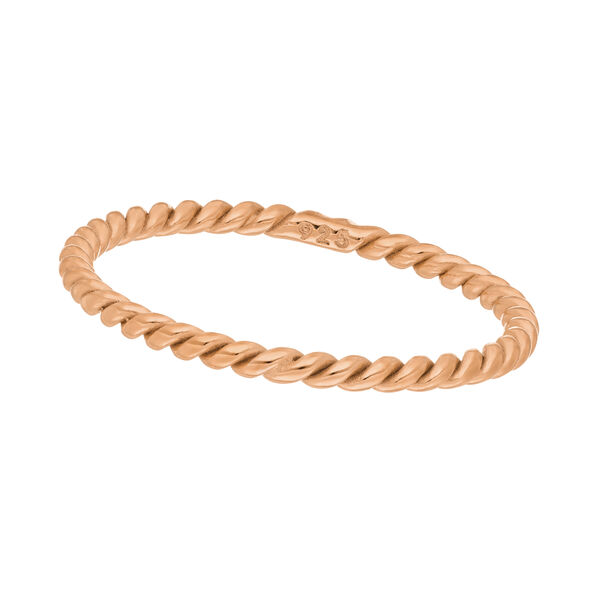 Twist Ring, 18 K Rosegold vergoldet