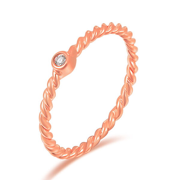Verlobungsring Single Diamond in Rosegold