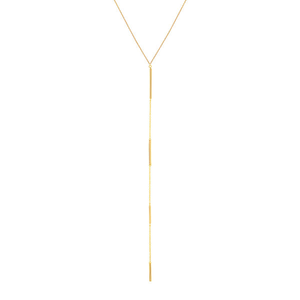 Y-Halskette Basic, 18 K Gelbgold vergoldet