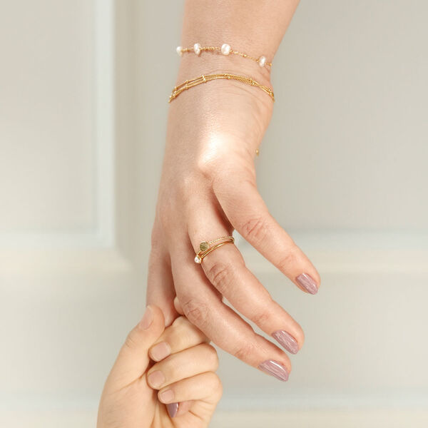 Armkette Perle, 18 K Rosegold vergoldet Bild 5