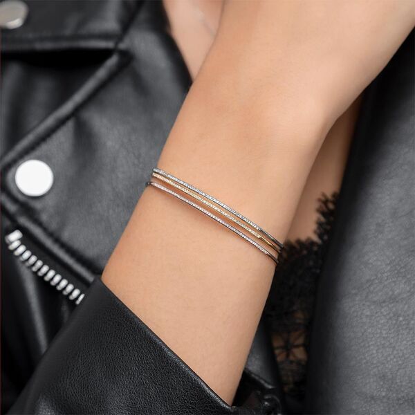 Armreif Circle mit Diamanten, 18 Karat Weigold Bild 4