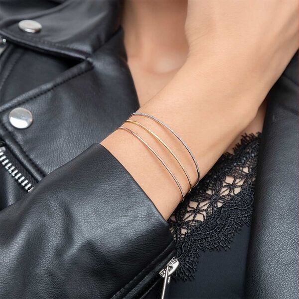 Armreif Circle mit Diamanten, 18 K Gelbgold Bild 3