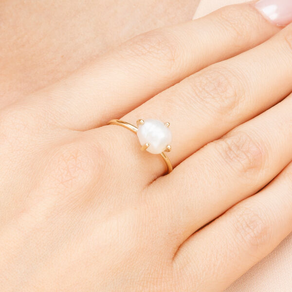 Ring Barock Pearl, 14 Karat Gelbgold 