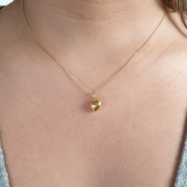 Halskette HERZ, 18 Karat Gelbgold vergoldet Bild 2