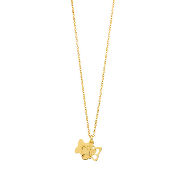 Halskette SCHMETTERLING, 18 Karat Gelbgold vergoldet Bild 2