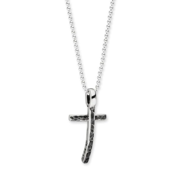 Herrenhalskette KREUZ black/bent, 925 Sterlingsilber Bild 2