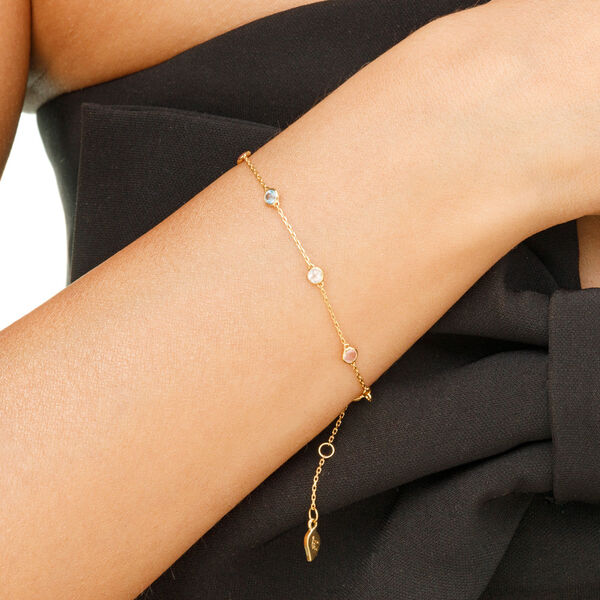 Armkette Fine Gems, 14 Karat Gelbgold Bild 2