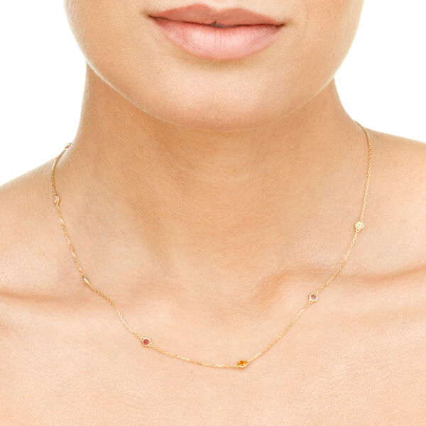 Halskette Fine Gems, 14 Karat Gelbgold Bild 2
