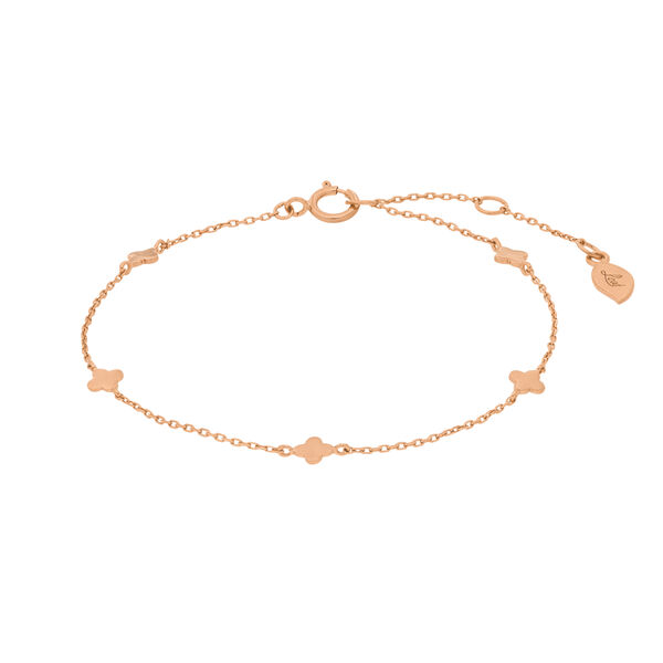 Armkette MINI Clover, 14 Karat Rosegold Bild 4