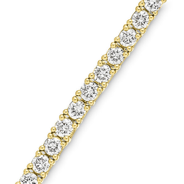 Tennisarmband mit Diamanten, 18 Karat Gelbgold, 3.42ct, 17.0cm 