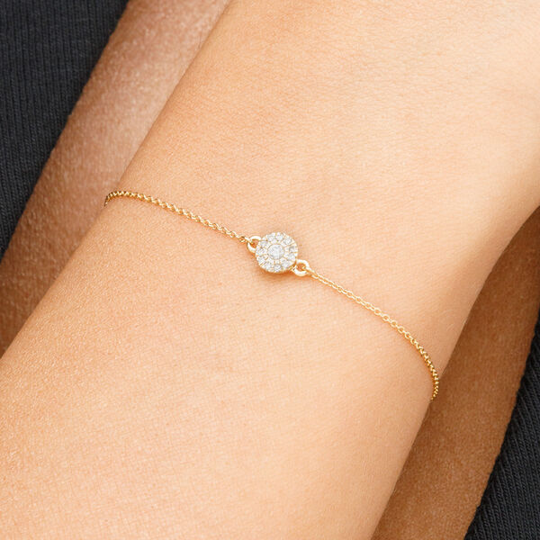 Armkette Pav II mit Diamanten, 18 Karat Gelbgold Bild 2