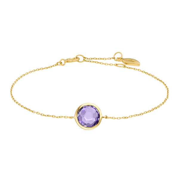 Armkette Amethyst, 14 Karat Gelbgold Bild 4