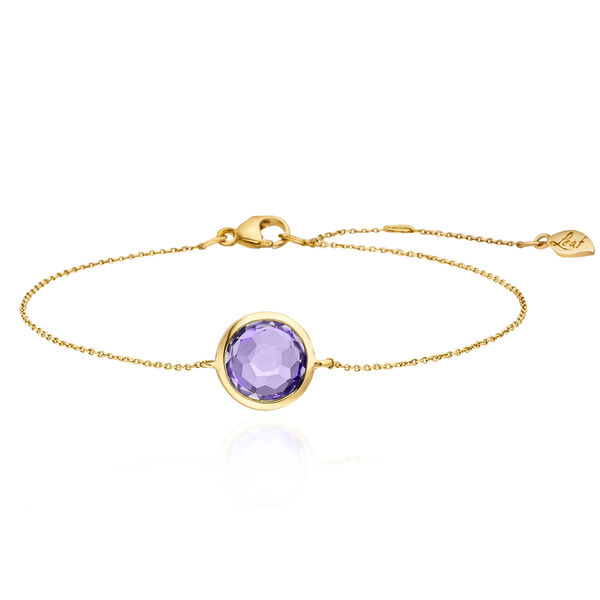 Armkette Amethyst, 14 Karat Gelbgold Bild 4