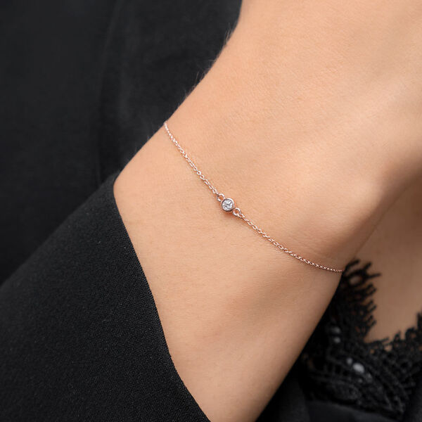 Armkette MY FIRST DIAMOND, 14 Karat Rosegold Bild 4