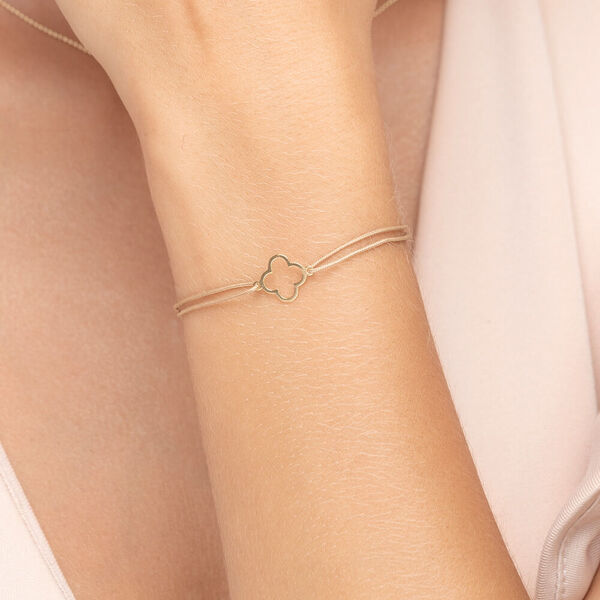Freundschaftsarmband GENTLE CLOVER, 14 Karat Gelbgold Bild 3