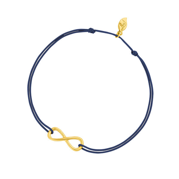 Herren Armband INFINITY, 14 Karat Gelbgold, Navy Bild 2
