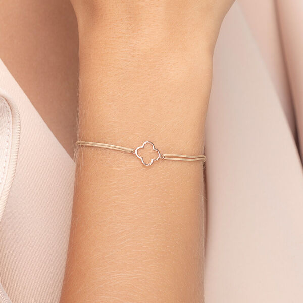 Freundschaftsarmband GENTLE CLOVER, 14 Karat Rosegold Bild 2