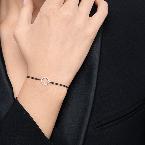 Freundschaftsarmband Circle mit Diamanten, 18 Karat Rosegold Bild 3