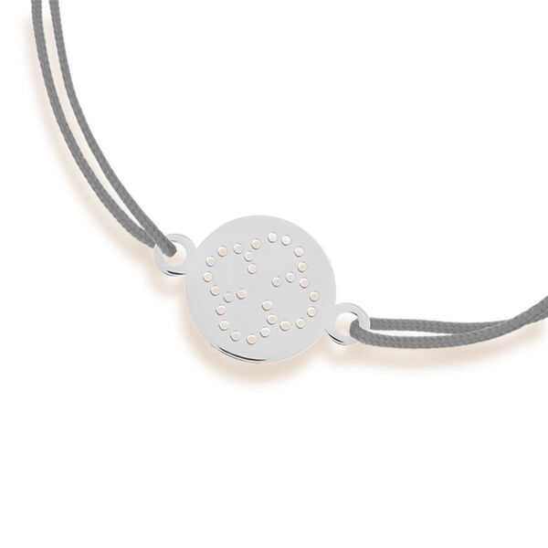 Freundschaftsarmband Disc CLOVER, 14 Karat Weigold Bild 4