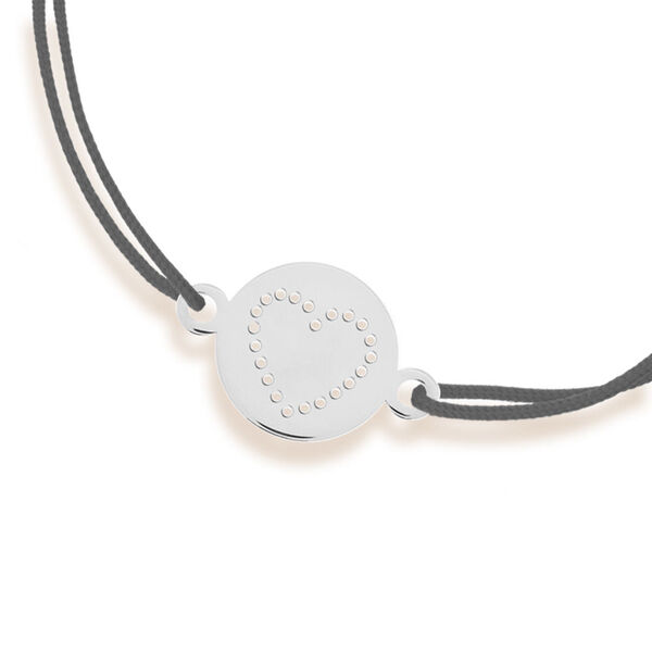 Freundschaftsarmband Disc HEART, 14 Karat Weigold Bild 4