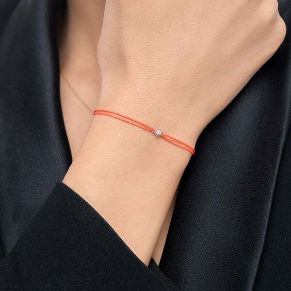 Freundschaftsarmband MY FIRST DIAMOND, 14 Karat Rosegold Bild 2