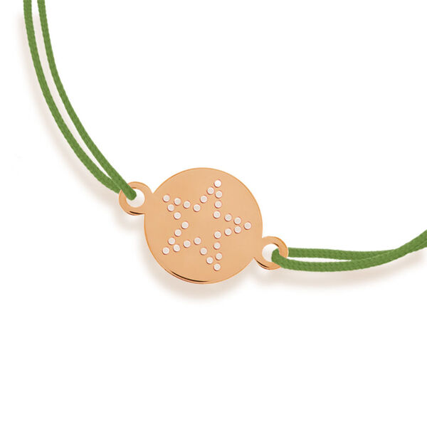 Freundschaftsarmband Disc STAR, 14 Karat Rosegold Bild 3