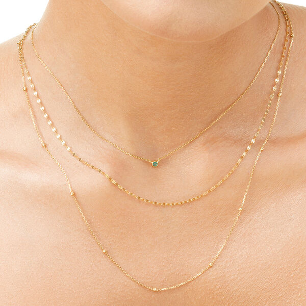 Halskette Smaragd, 14 Karat Rosegold Bild 5