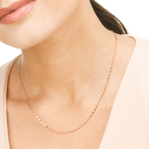 Halskette Shiny Twist, 14K Rosegold Bild 3