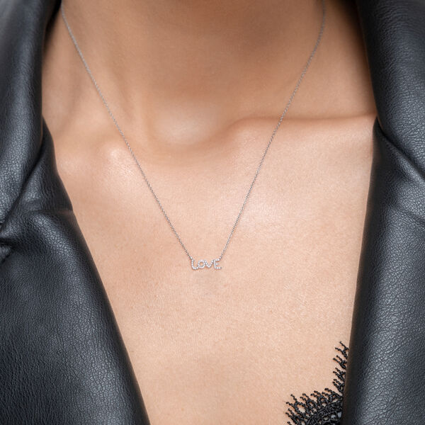 Halskette TINY LOVE mit Diamanten, 14 Karat Weigold Bild 2