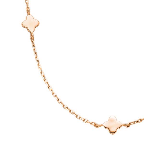 Halskette MINI Clover, 14 Karat Rosegold Bild 3