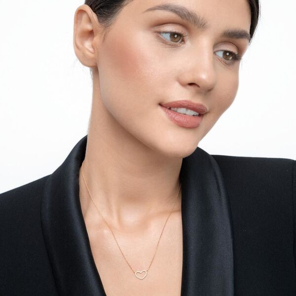Halskette Heart mit Diamanten, 18 Karat Gelbgold Bild 3