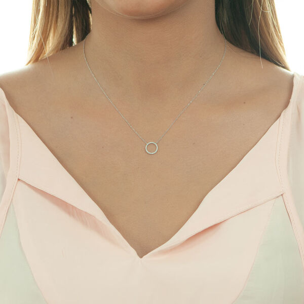 Halskette Circle mit Diamanten, 18 Karat Weigold Bild 2