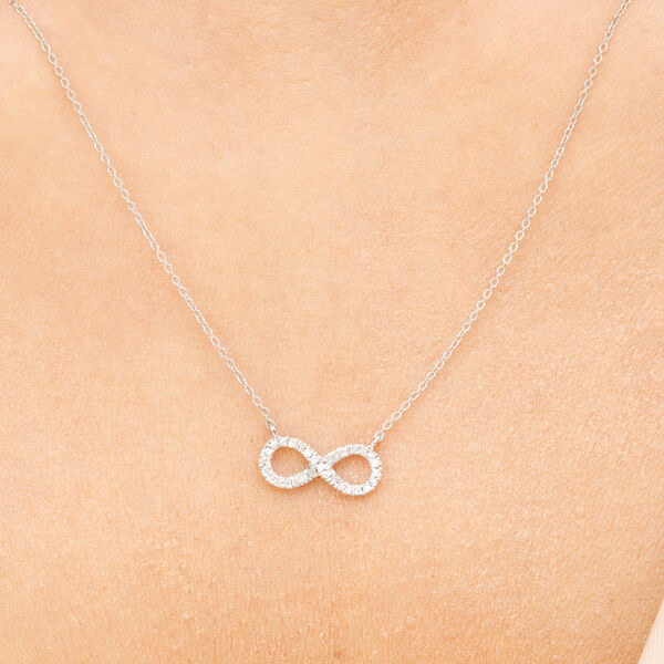 Halskette Infinity mit Diamanten, 18 Karat Weigold Bild 2