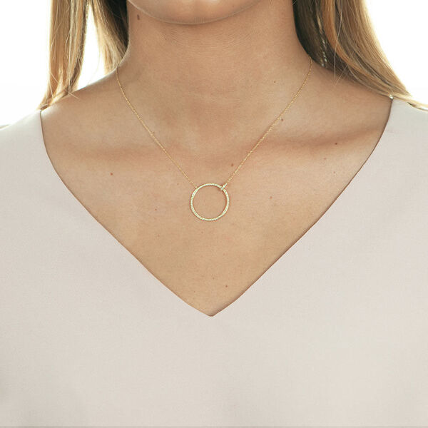 Halskette Circle Gro mit Diamanten, 18 Karat Gelbgold Bild 4