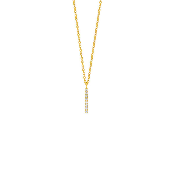 Halskette Small Bar, Diamant, 14 K Gelbgold Bild 2