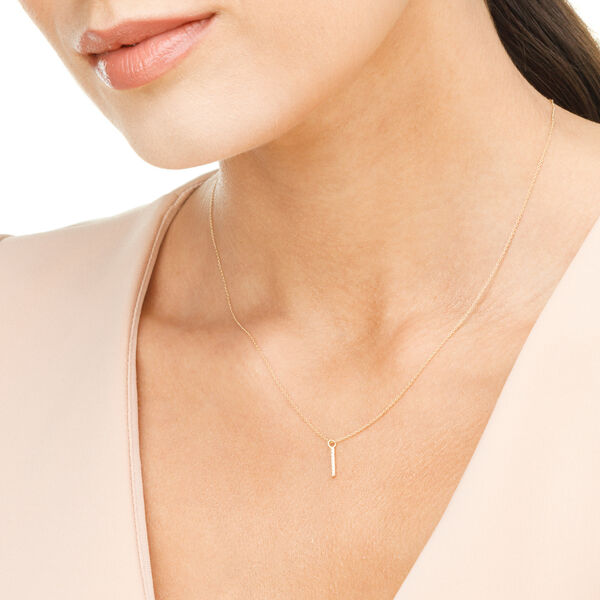 Halskette Small Bar, Diamant, 14 K Gelbgold Bild 5