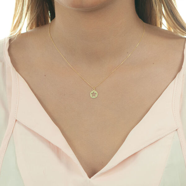 Halskette Star, 14K Gelbgold Bild 2