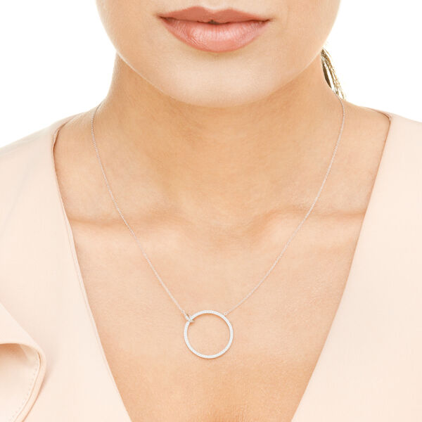 Halskette Circle Gro mit Diamanten, 18 Karat Weigold Bild 3