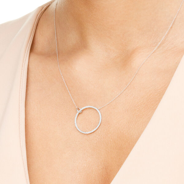 Halskette Circle Gro mit Diamanten, 18 Karat Weigold Bild 2
