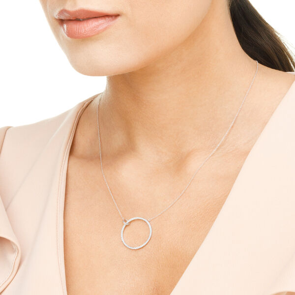 Halskette Circle Gro mit Diamanten, 18 Karat Weigold Bild 4