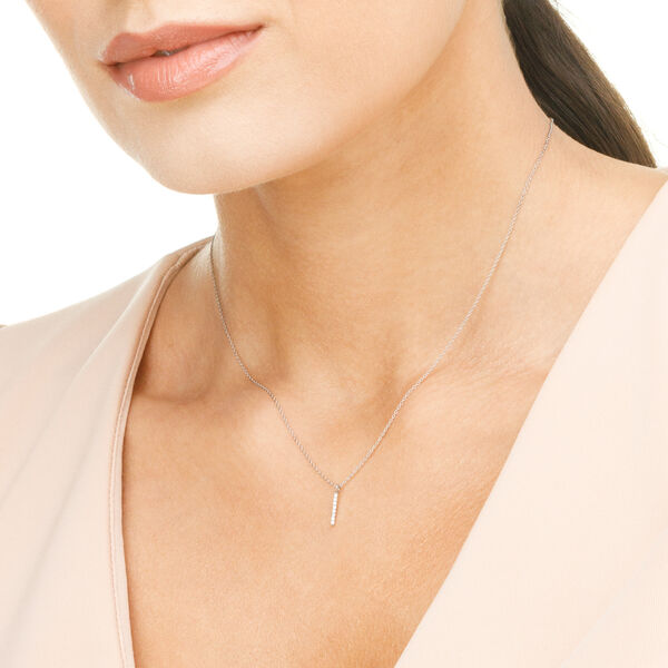 Halskette Small Bar, Diamant, 14 Karat Weigold Bild 3