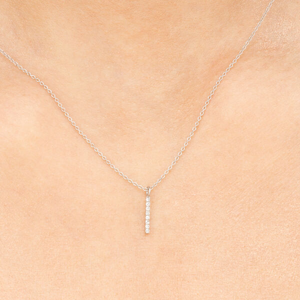 Halskette Small Bar, Diamant, 14 Karat Weigold Bild 4