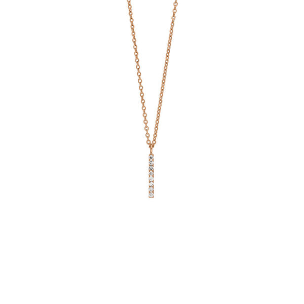Halskette Small Bar, Diamant, 14 K Rosegold Bild 2