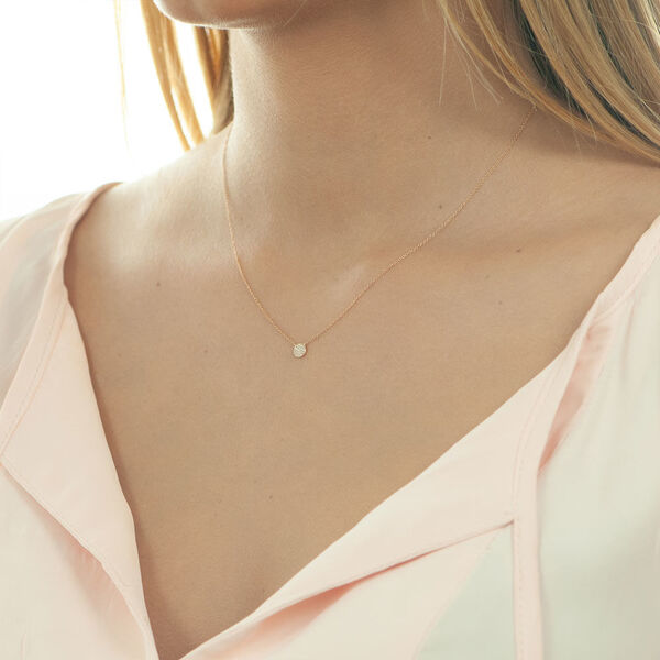 Halskette Pav mit Diamanten, 18 Karat Rosegold Bild 3