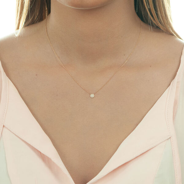 Halskette Pavé mit Diamanten, 18 K Roségold Bild 2